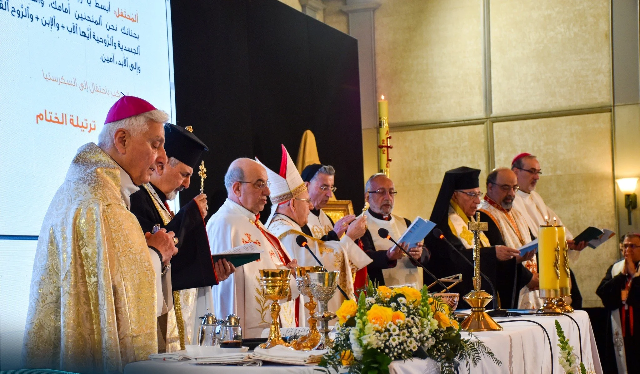 غبطة البطريرك الكاردينال لويس روفائيل ساكو يحتفل بالقدّاس الكلداني في اليوم الثاني من أعمال مؤتمر قبرص