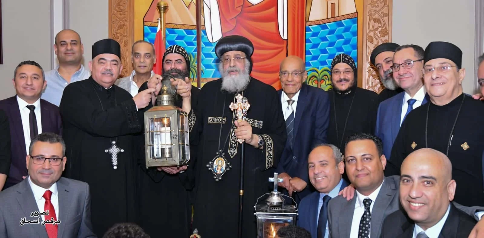 His Holiness Pope Tawadros II Receives the Holy Light