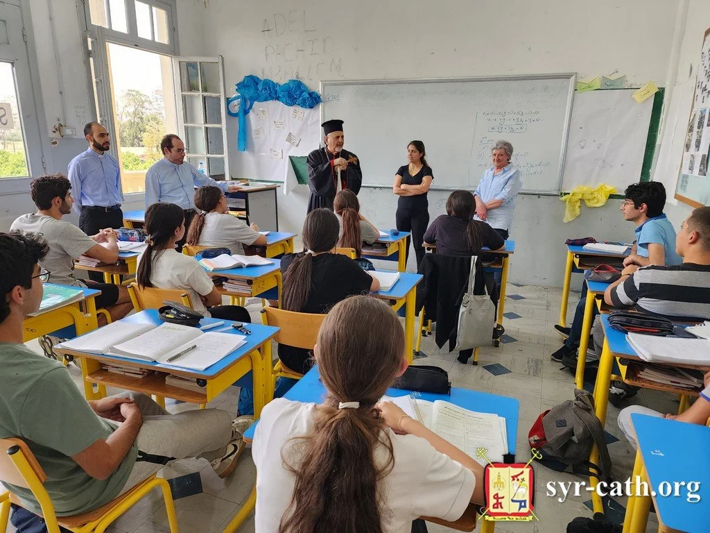 غبطة البطريرك مار اغناطيوس يوسف الثالث يونان يقوم بزيارة أبويّة إلى مدرسة "ليسيه المتحف" التابعة للبطريركيّة في بدارو - بيروت