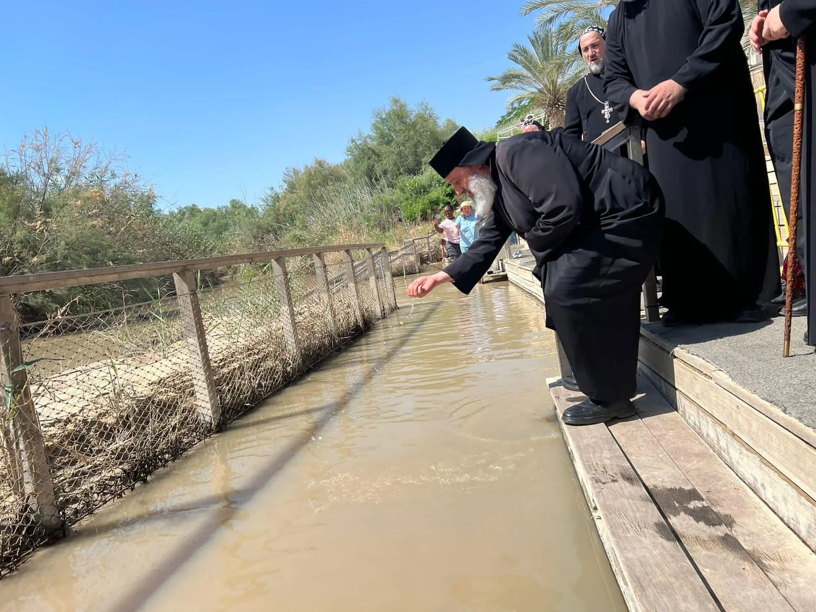His Holiness Patriarch Mor Ignatius Aphrem II Visits the Baptism Site on the Jordan River