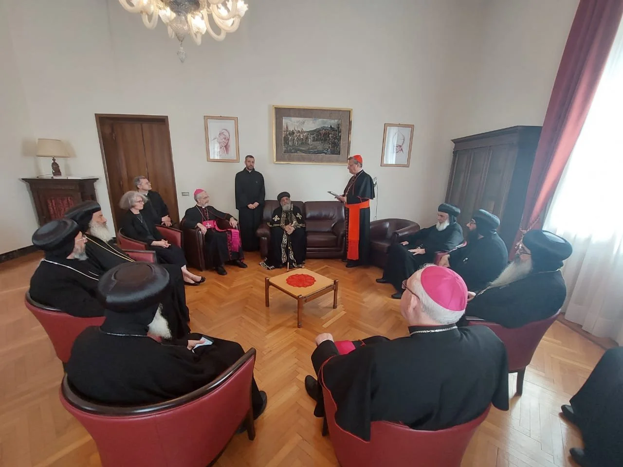 قداسة البابا تواضروس الثاني يزور مكتب الكنائس الشرقيّة وسكرتير السينودس، في ختام لقاءاته بالڤاتيكان