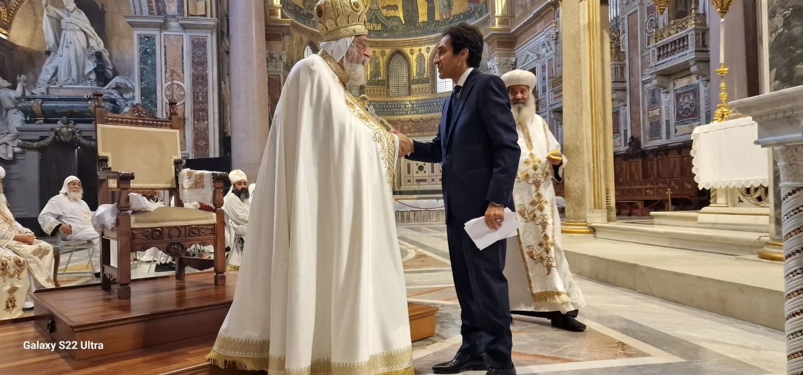 قداسة البابا تواضروس الثاني يصلّي قدّاس أحد النور في إيبارشيّة تورينو وروما في بازيليكا القدّيس يوحنّا اللّاتيران بروما