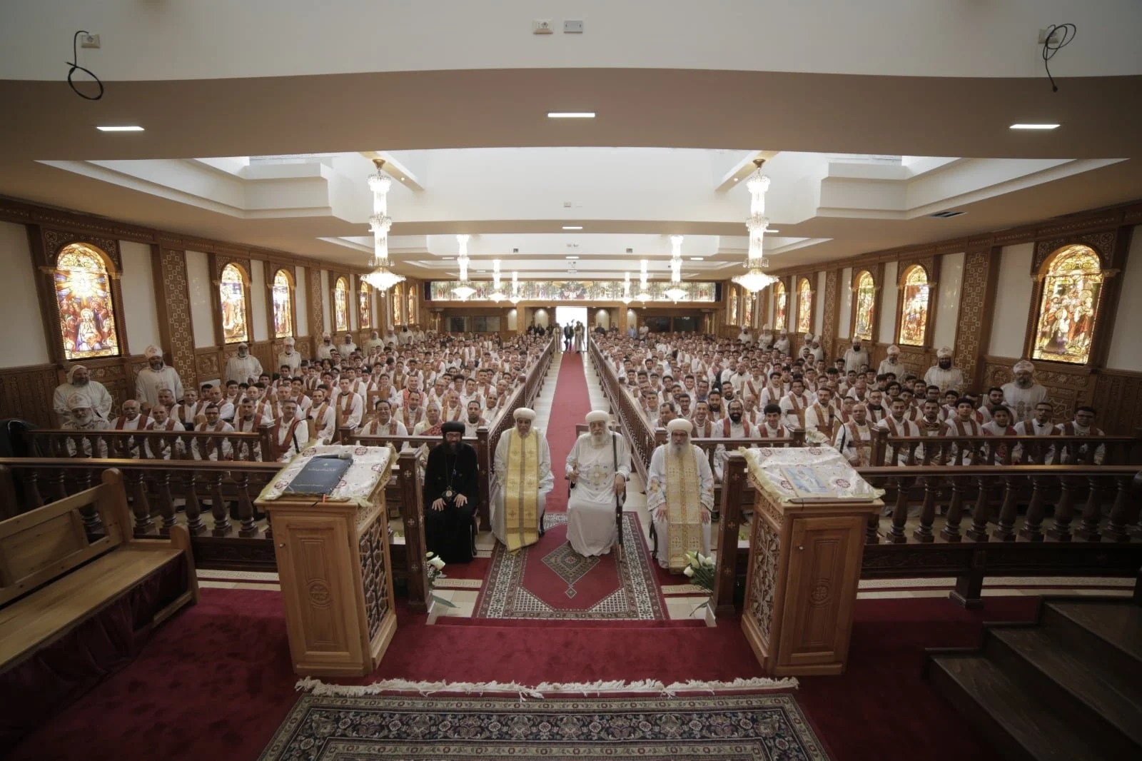 His Holiness Pope Tawadros II Prays the First Holy Liturgy at St. Joseph of Arimathea Church in the New Residence of Milan Diocese