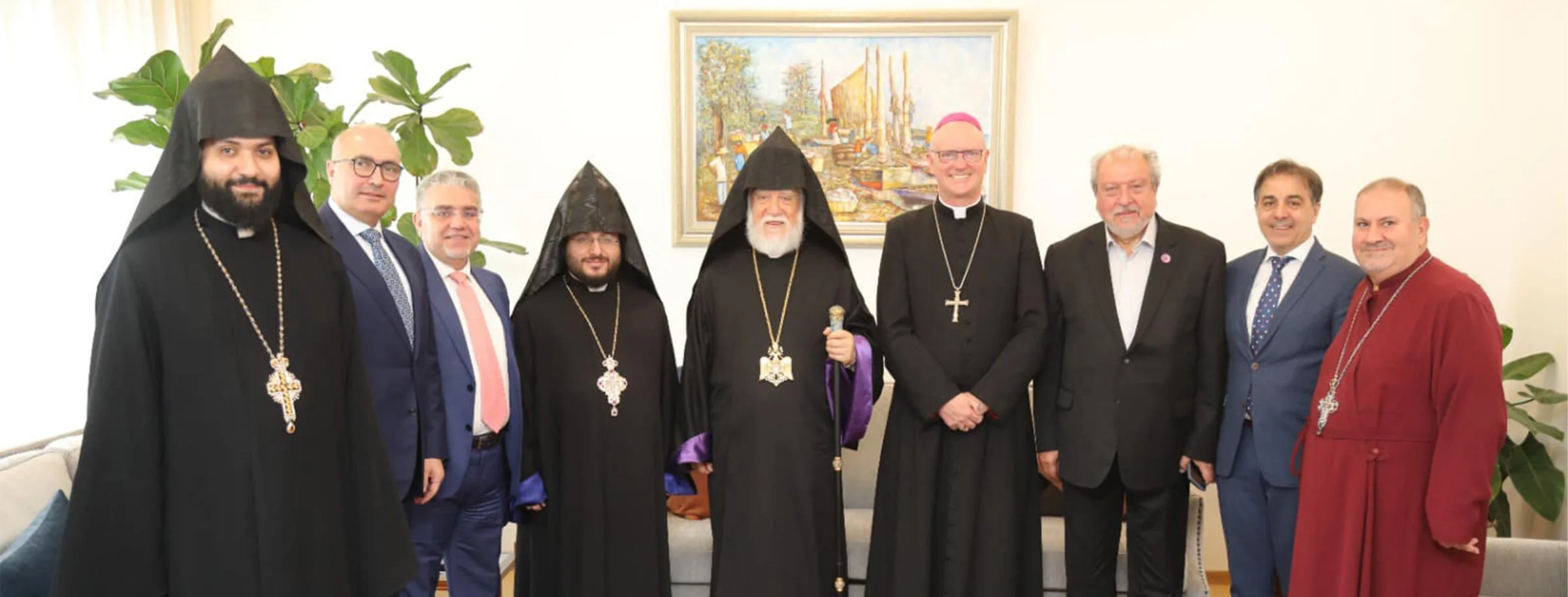His Holiness Catholicos Aram I Visits The Vatican Embassy in Kuwait