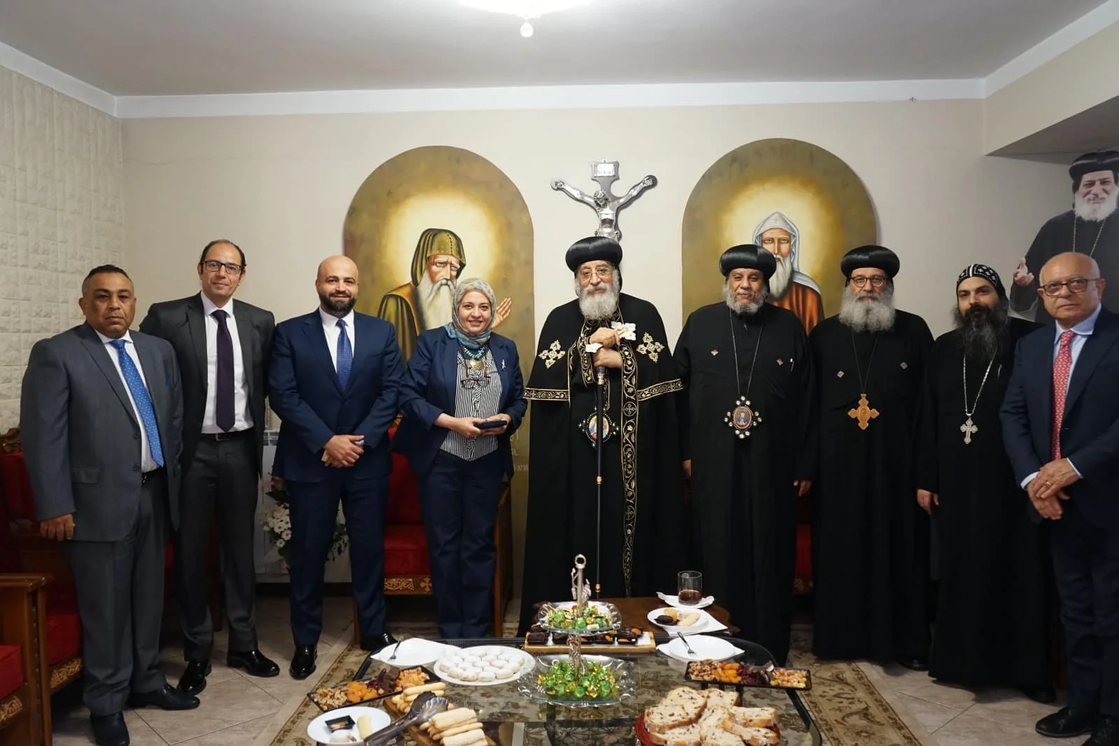 His Holiness Pope Tawadros II Receives the Delegation of the Egyptian Consulate in Milan