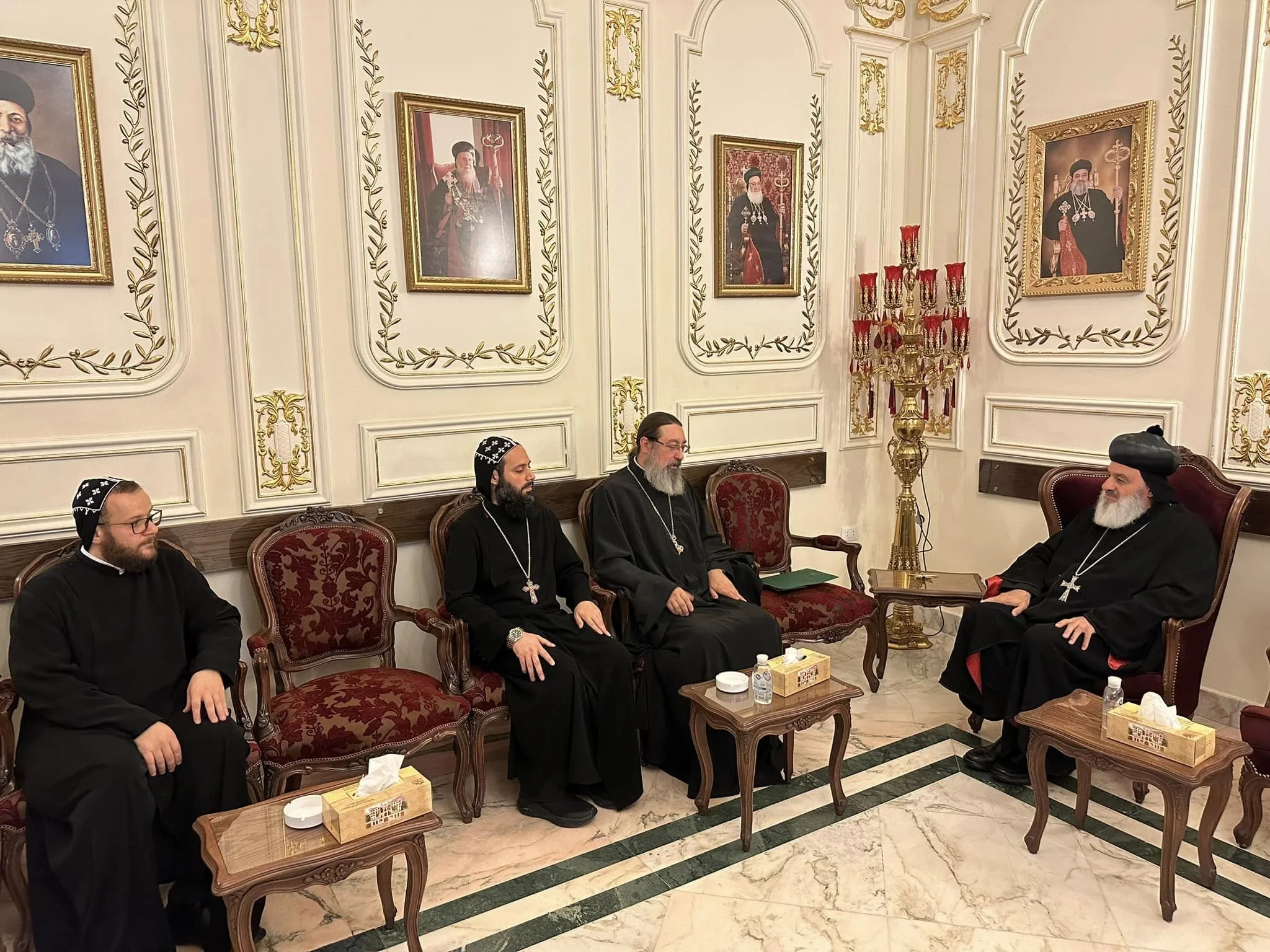 His Holiness Patriarch Mor Ignatius Aphrem II Receives the Representative of the Russian Orthodox Patriarchate of Moscow in Syria Very Reverend Father Philip