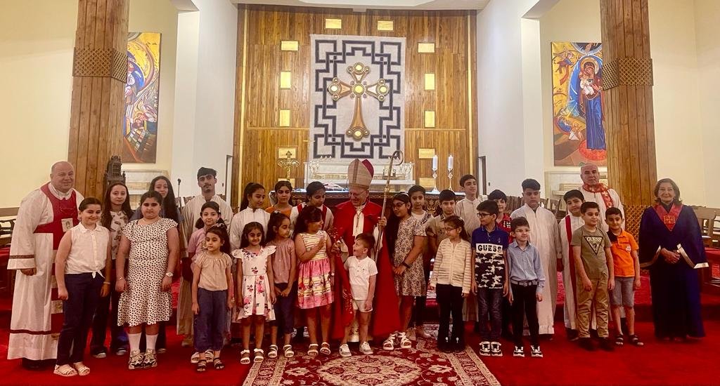 غبطة البطريرك الكاردينال لويس روفائيل ساكو يحتفل بقداس عيد حلول الروح القدس