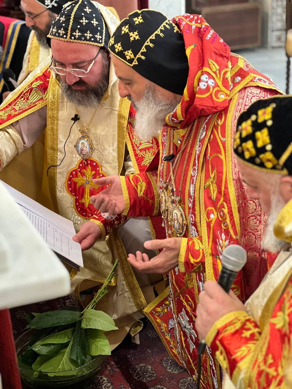 His Holiness Patriarch Mor Ignatius Aphrem II Celebrates the Holy Qurobo on the Feast of the Pentecost at St. George Patriarchal Cathedral in Bab Touma, Damascus