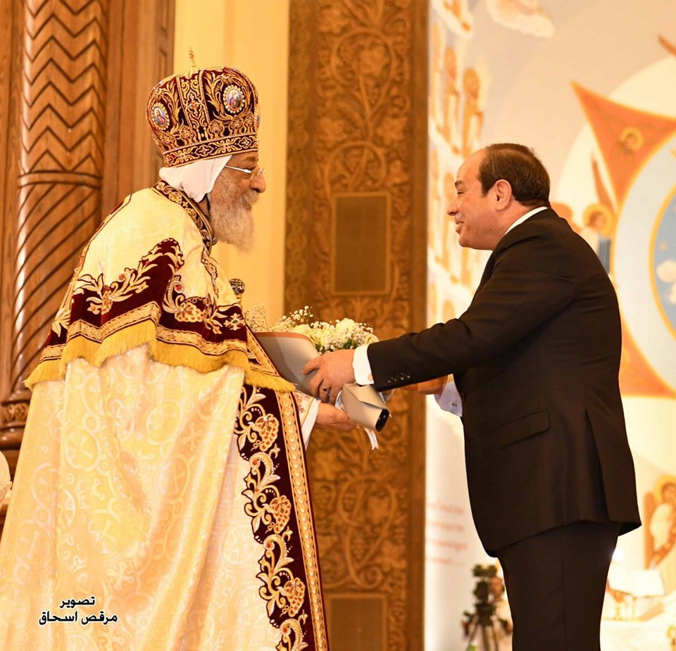 قداسة البابا تواضروس الثاني يهنّئ السيّد رئيس الجمهوريّة المصريّة عبد الفتاح السيسي بعيد الأضحى