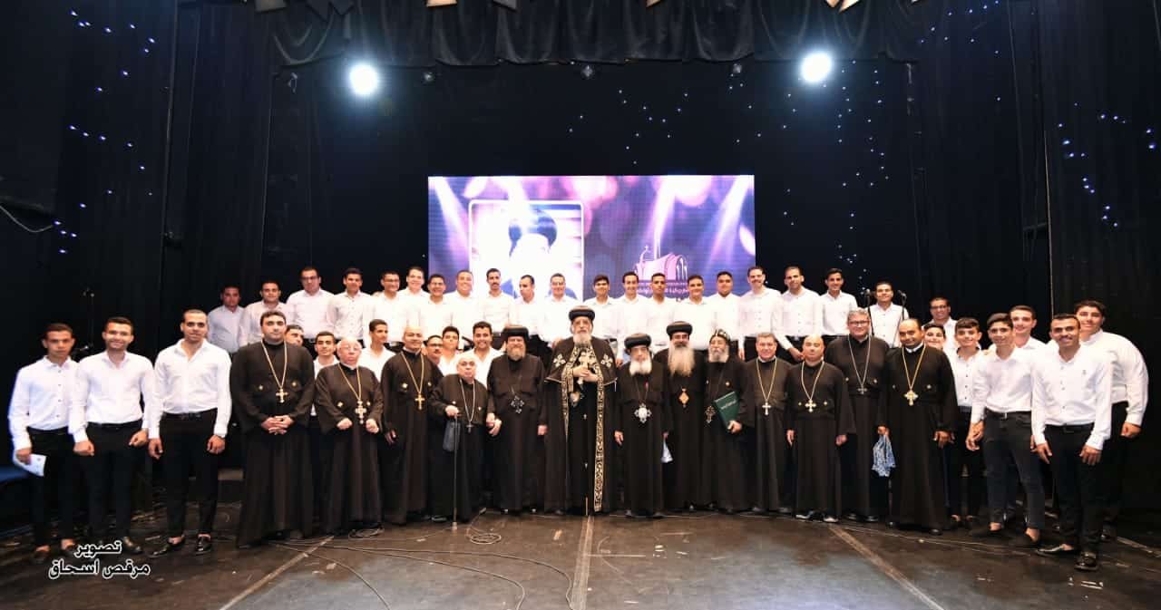 His Holiness Pope Tawadros II Witnesses the Ceremony Honoring the Graduates of Didymus Institute at St. Rwis Theater, Egypt