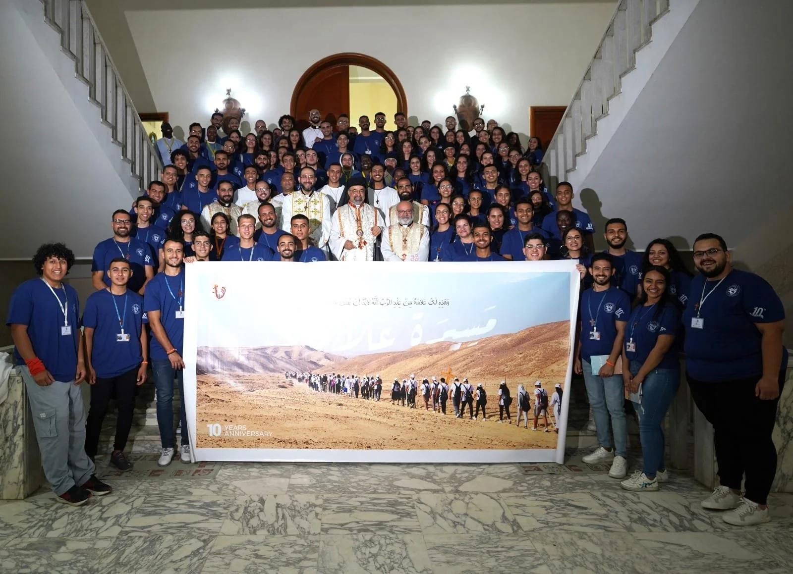 غبطة البطريرك الأنبا إبراهيم إسحق يفتتح المسيرة العاشرة للشباب