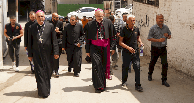 His Beatitude Patriarch Cardinal Pierbattista Pizzaballa Pays a Solidarity Visit to Jenin