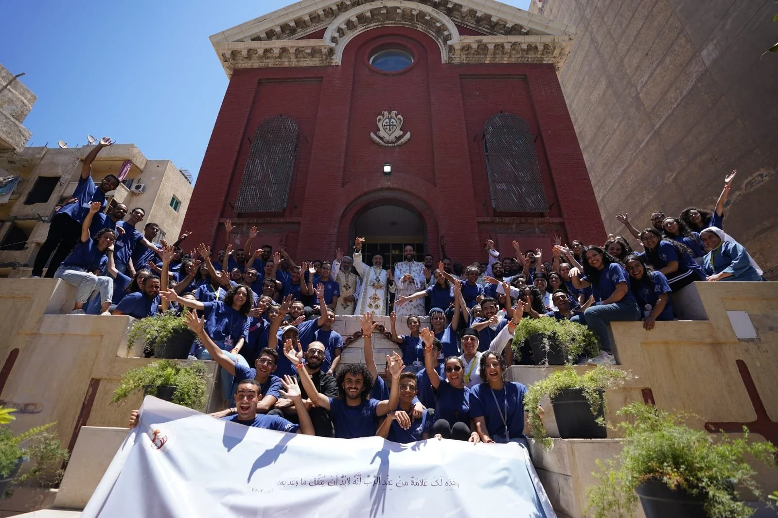 غبطة البطريرك الأنبا إبراهيم إسحق يختتم مسيرة الشباب لسنة 2023