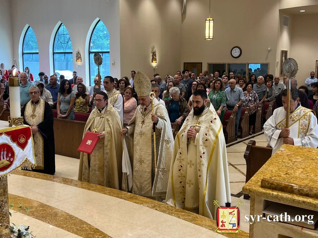 غبطة البطريرك مار اغناطيوس يوسف الثالث يونان يحتفل بالقداس في كنيسة مار أفرام السرياني في جاكسونفيل - فلوريدا، الولايات المتّحدة الأميركيّة