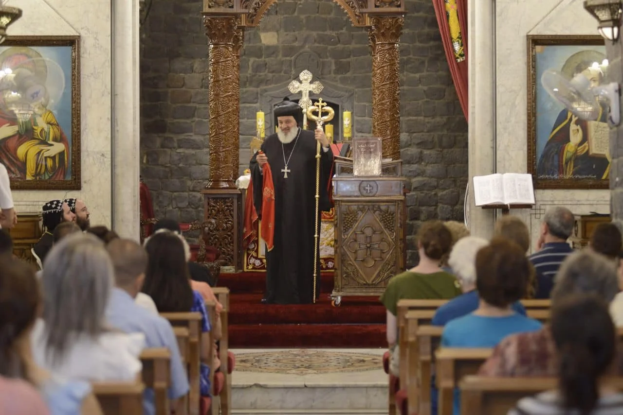 His Holiness Patriarch Mor Ignatius Aphrem II Presides Over the Ramsho Prayer at the Lady of the Girdle (Zunoro) Cathedral in Homs