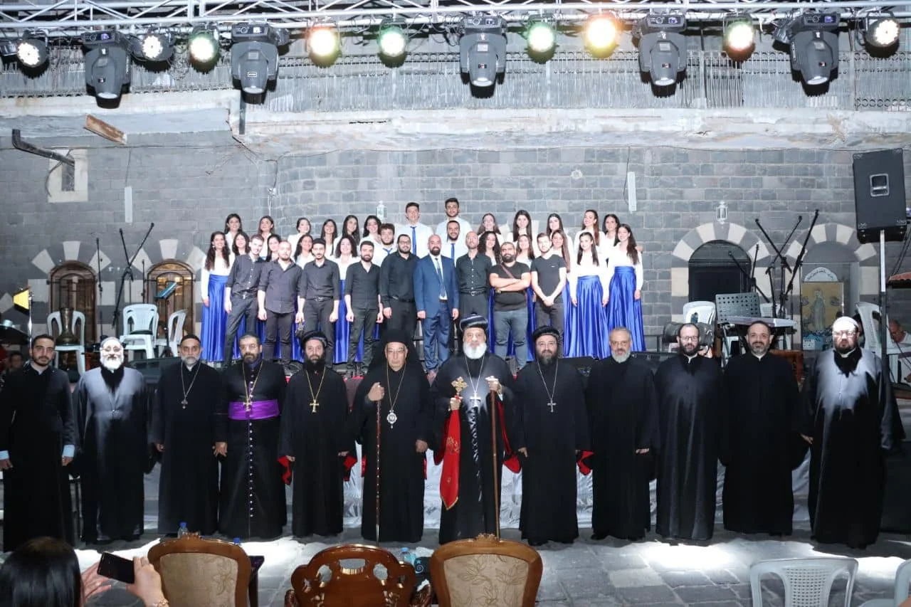 His Holiness Patriarch Mor Ignatius Aphrem II Attends a Recital On the Occasion of the Feast of the Assumption of the Virgin Mary at the Lady of the Girdle (Zunoro) Cathedral in Homs