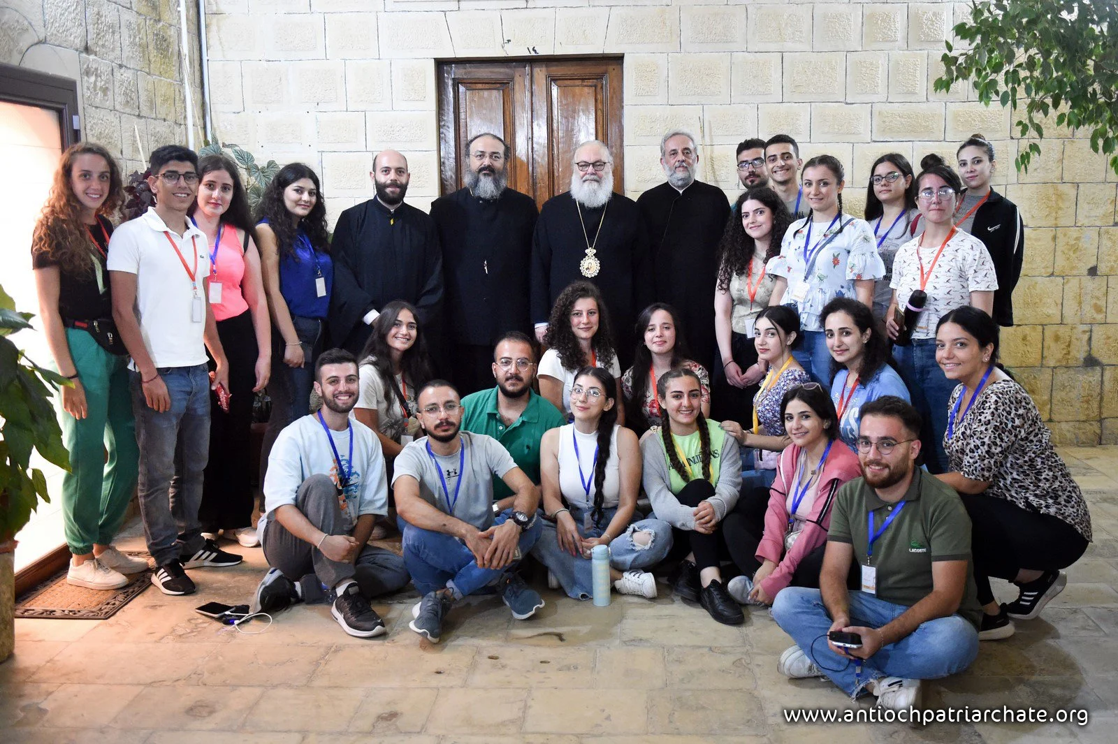 غبطة البطريرك يوحنّا العاشر يلتقي المشاركين في لقاء شبيبة دمشق وريفها في دير القديس جاورجيوس الحميراء البطريركي - المشتاية، سوريا