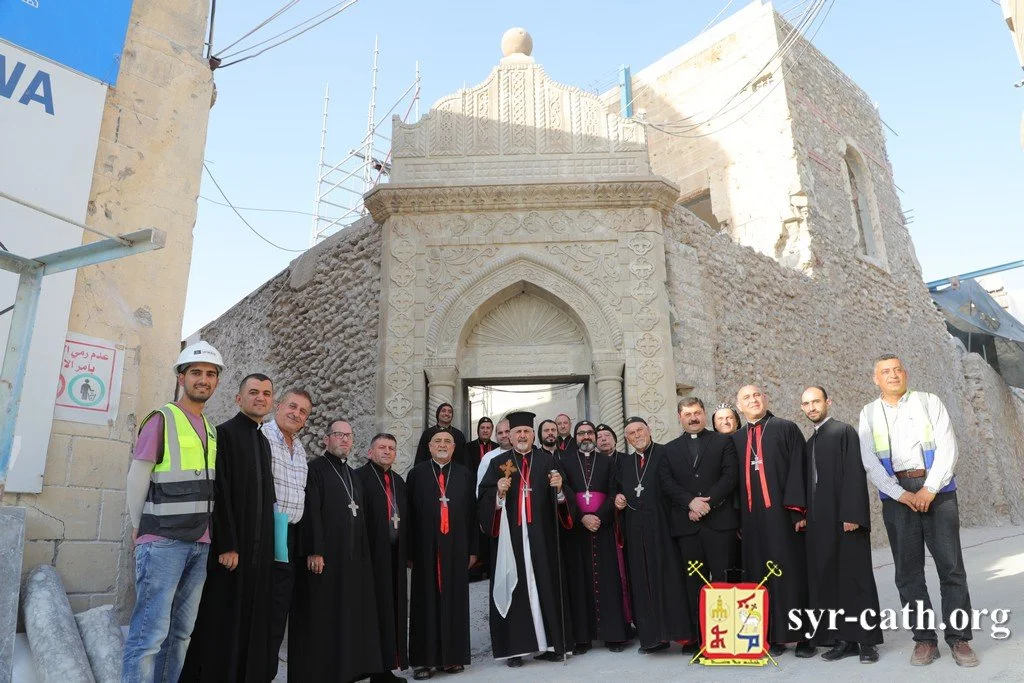 غبطة البطريرك مار اغناطيوس يوسف الثالث يونان يزور كاتدرائيّة الطاهرة الكبرى في مدينة الموصل، العراق