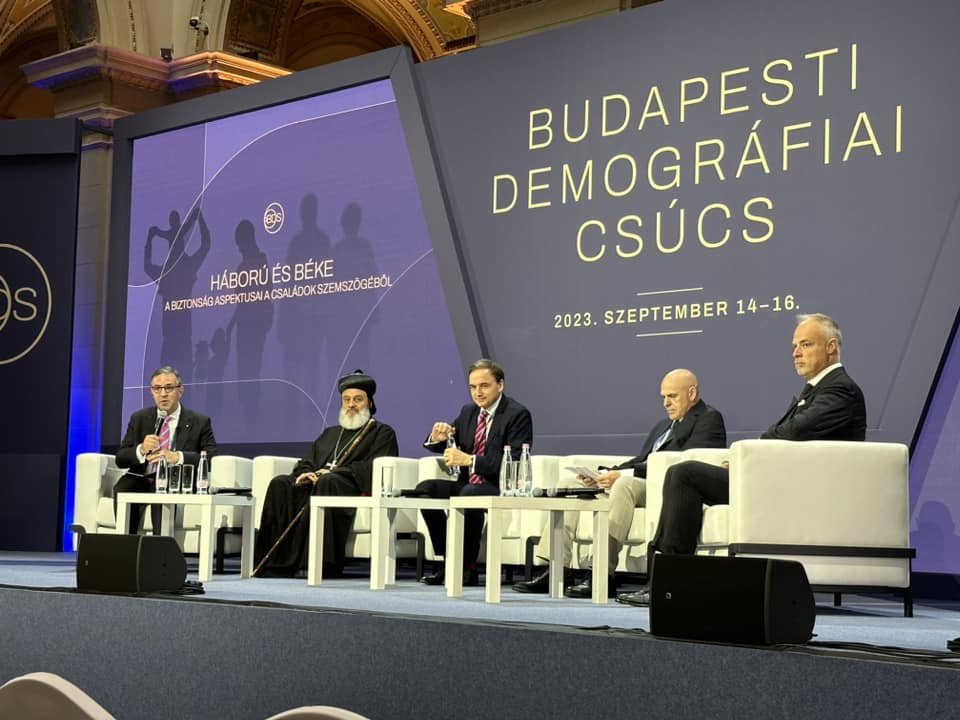 His Holiness Patriarch Mor Ignatius Aphrem II Participates in a Panel in in Budapest Entitled