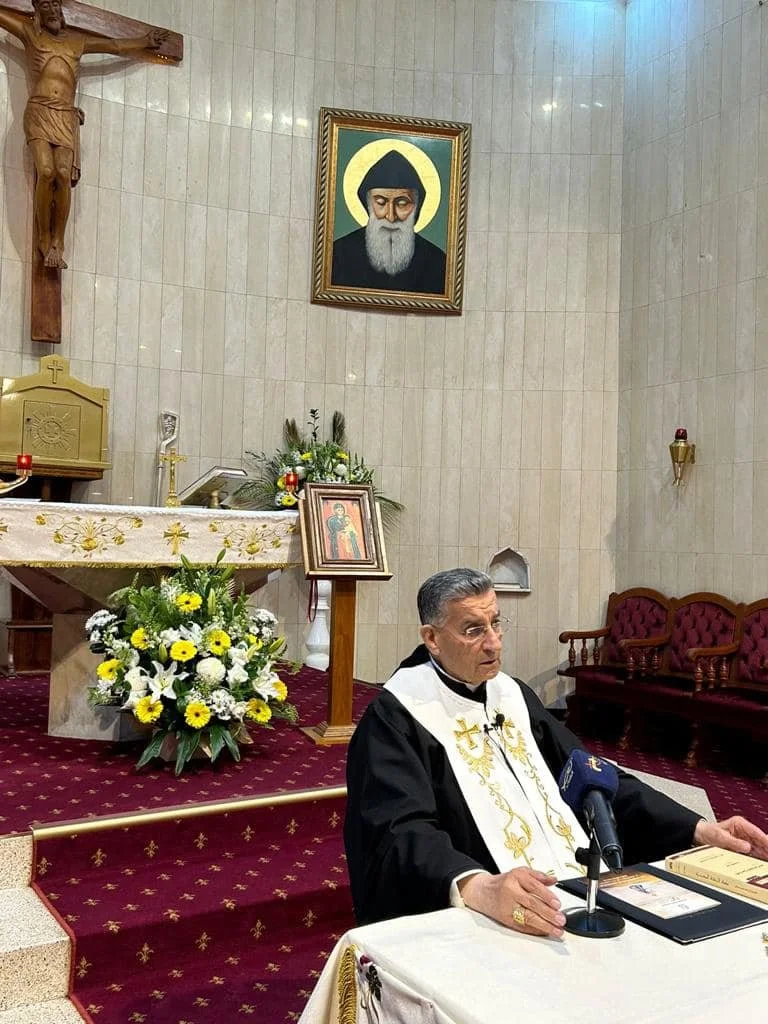 غبطة البطريرك الكردينال مار بشارة بطرس الرَّاعي يقوم بالتنشئة المسيحيّة في دير مار شربل سدني استراليا