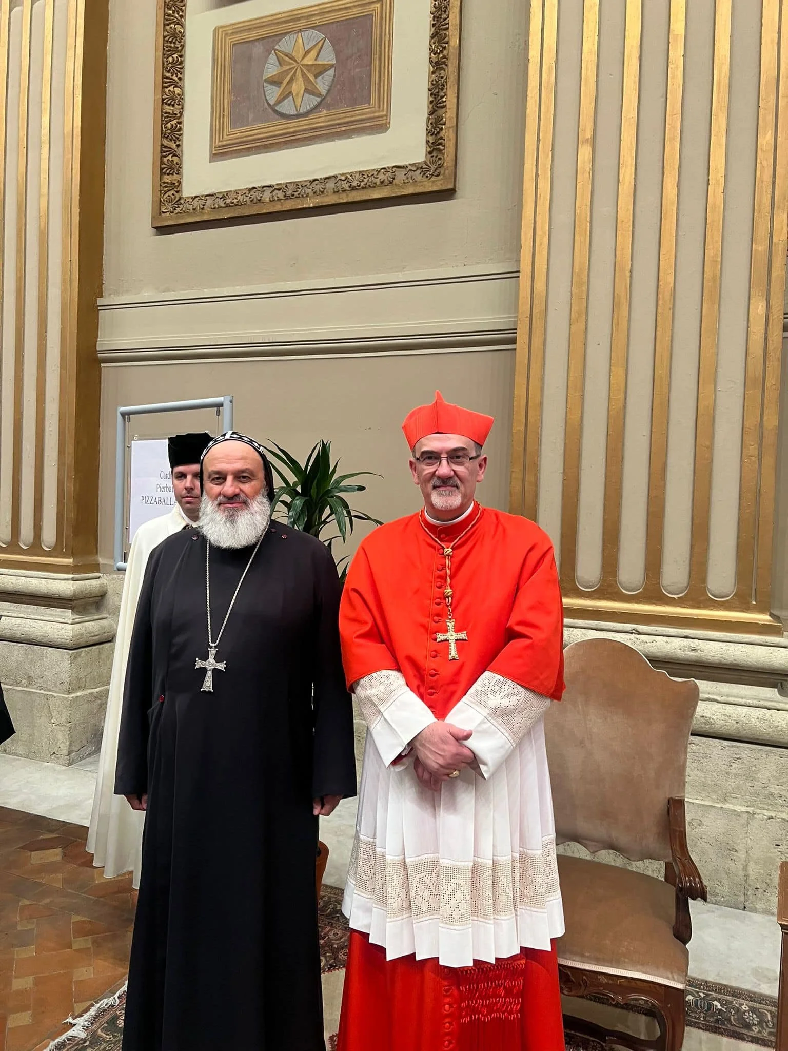 His Holiness Patriarch Mor Ignatius Aphrem II Congratulates His Beatitude Patriarch Cardinal Pierbattista Pizzaballa on His Appointment as Cardinal 