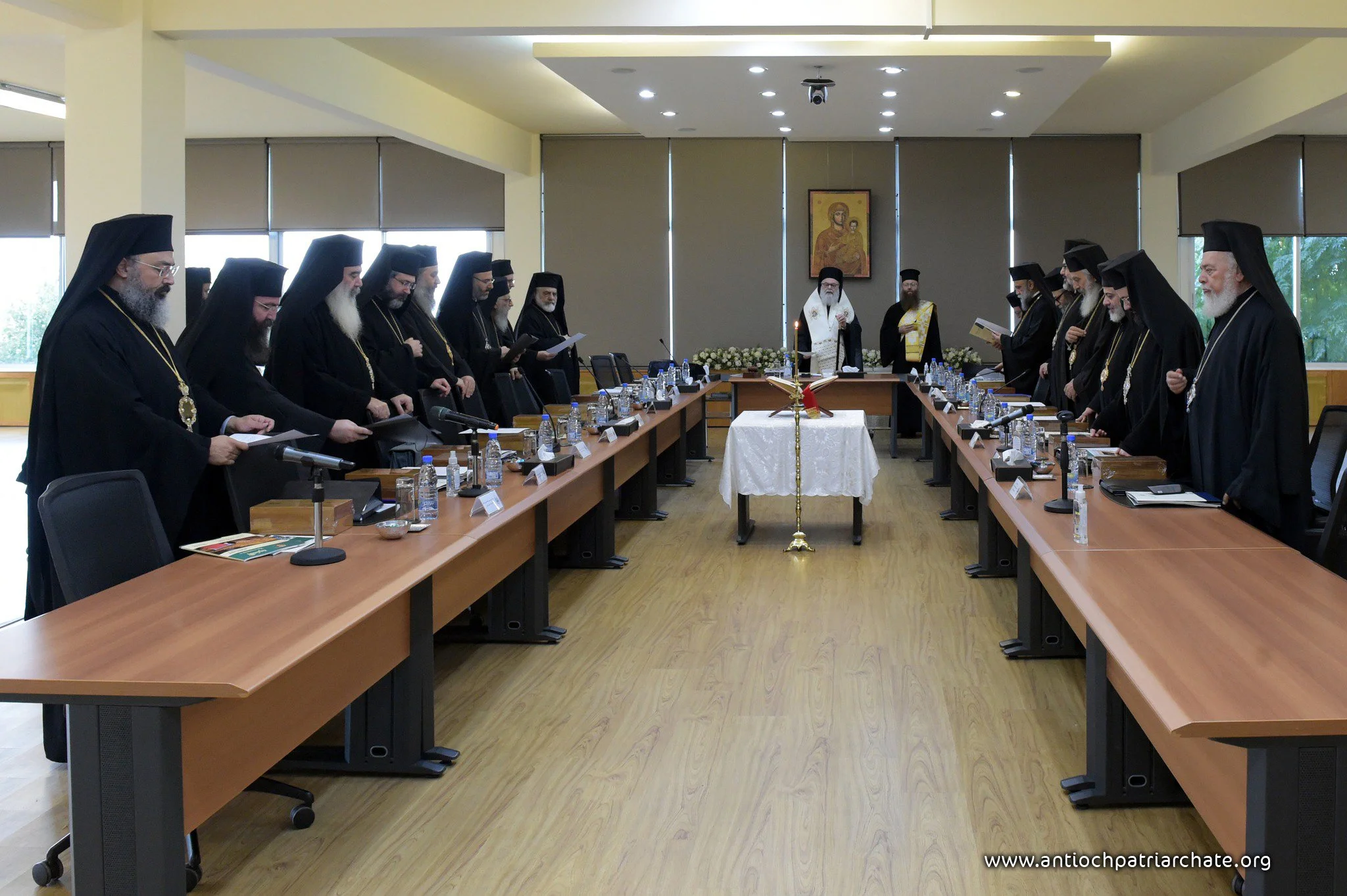 Beginning of the Holy Synod of Antioch Headed by His Beatitude Patriarch John X, at Balamand - Lebanon