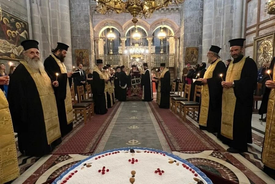 His Beatitude Patriarch Theophilos III Holds A Memorial Service For The Gaza War Victims