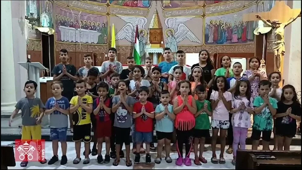 Gaza Children Pray for Peace and Thank His Holiness Pope Francis