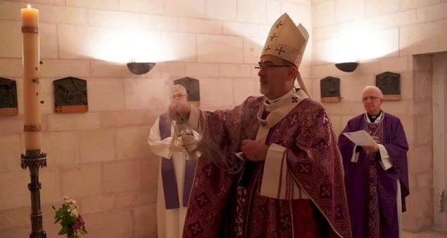His Beatitude Patriarch Cardinal Pierbattista Pizzaballa Celebrates the Commemoration of the dead...