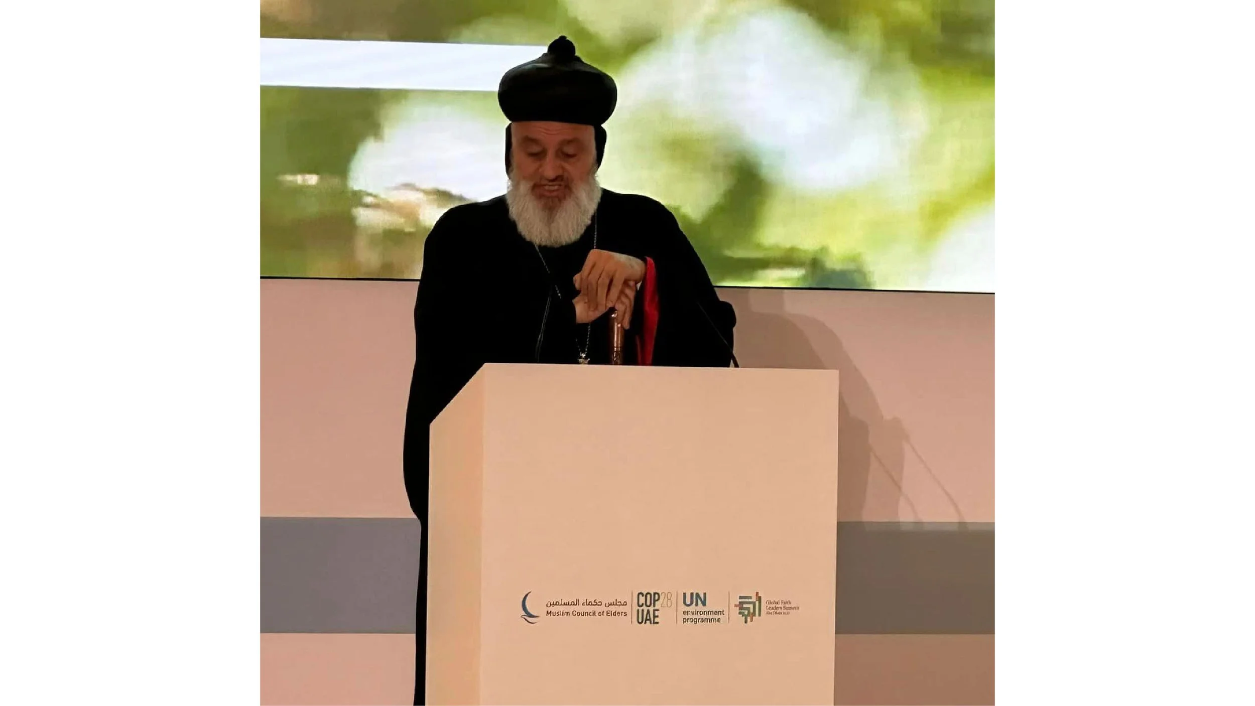 Speech of His Holiness Patriarch Mor Ignatius Aphrem II at the Opening of the Global Religious Leaders Summit for Climate [COP28], at the Energy Convention Center in Abu Dhabi
