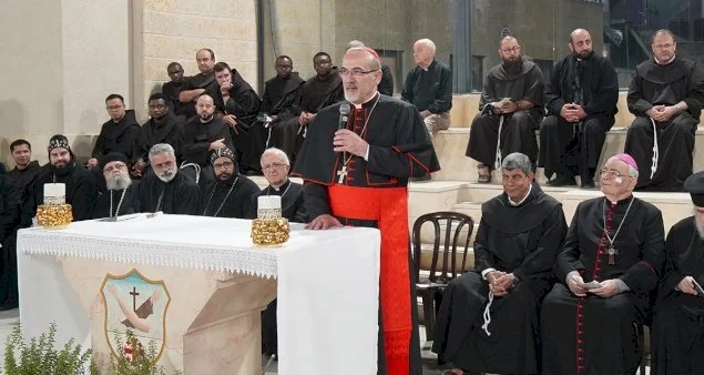 His Holiness Pope Francis &amp; His Beatitude Patriarch Cardinal Pierbattista Pizzaballa: