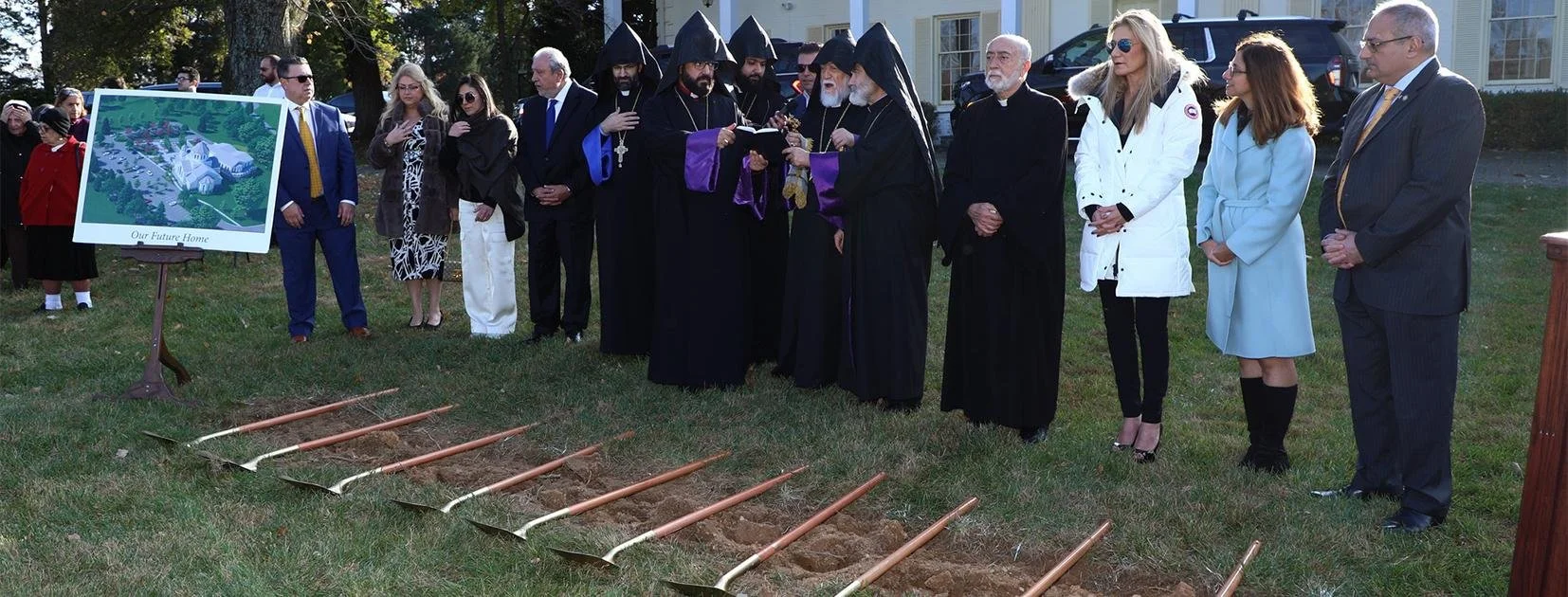 His Holiness Catholicos Aram I Conducts Blessing of the Land Ceremony for the Planned Construction of a New Church in Washington