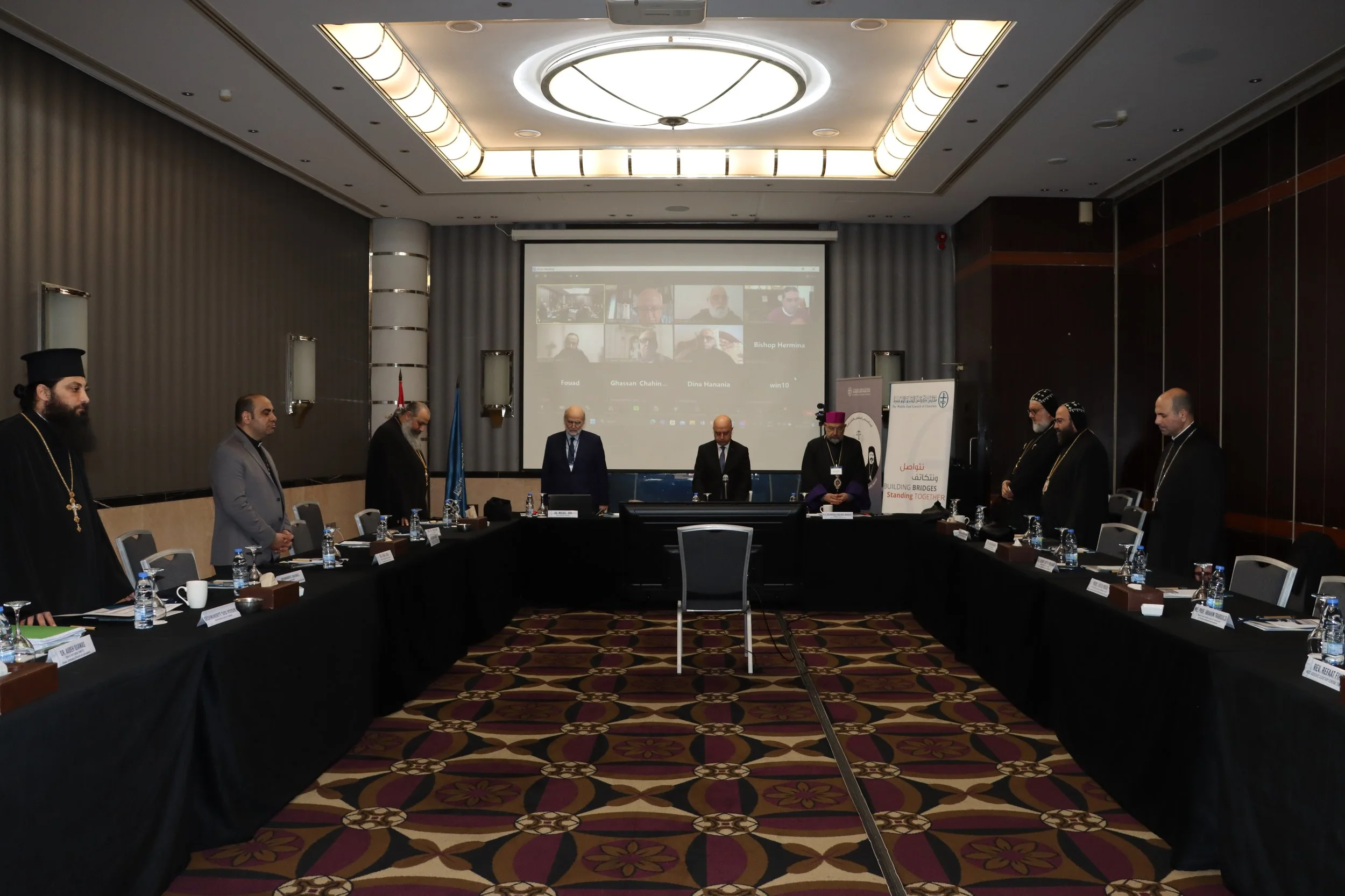 The Executive Committee of the Middle East Council of Churches Starts Its Meeting With A Minute of Silence In Memory of Gaza Martyrs