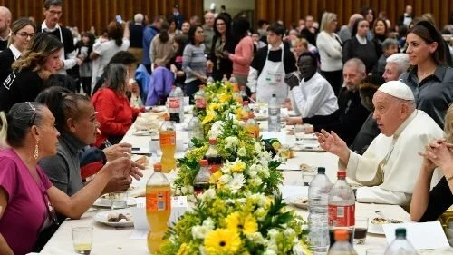 His Holiness Pope Francis Has Lunch With Poor in Unforgettable Moment of Friendship