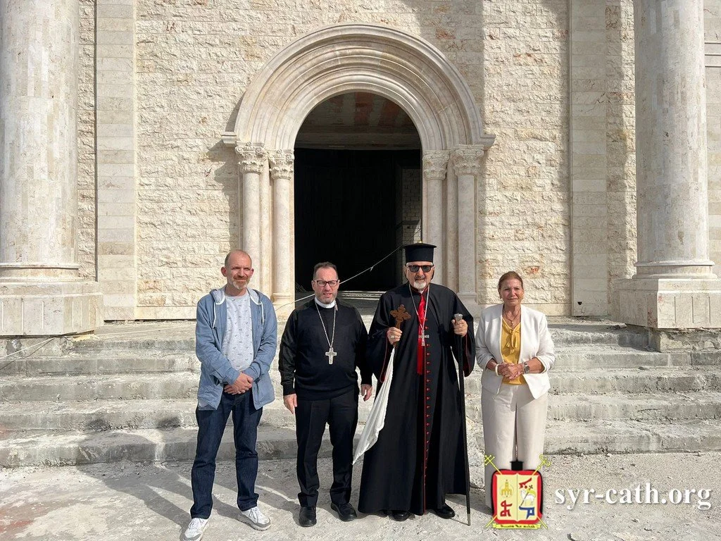 غبطة البطريرك مار اغناطيوس يوسف الثالث يونان يزور مشروع كنيسة ومركز مار أفرام البطريركي في ضهر صفرا - طرطوس، سوريا