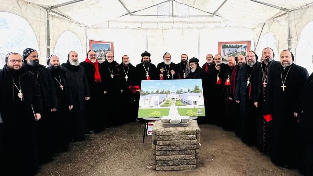 His Holiness Patriarch Mor Ignatius Aphrem II Laid the Foundation Stone of the New Building of the Holy Cross Monastery in Sweden