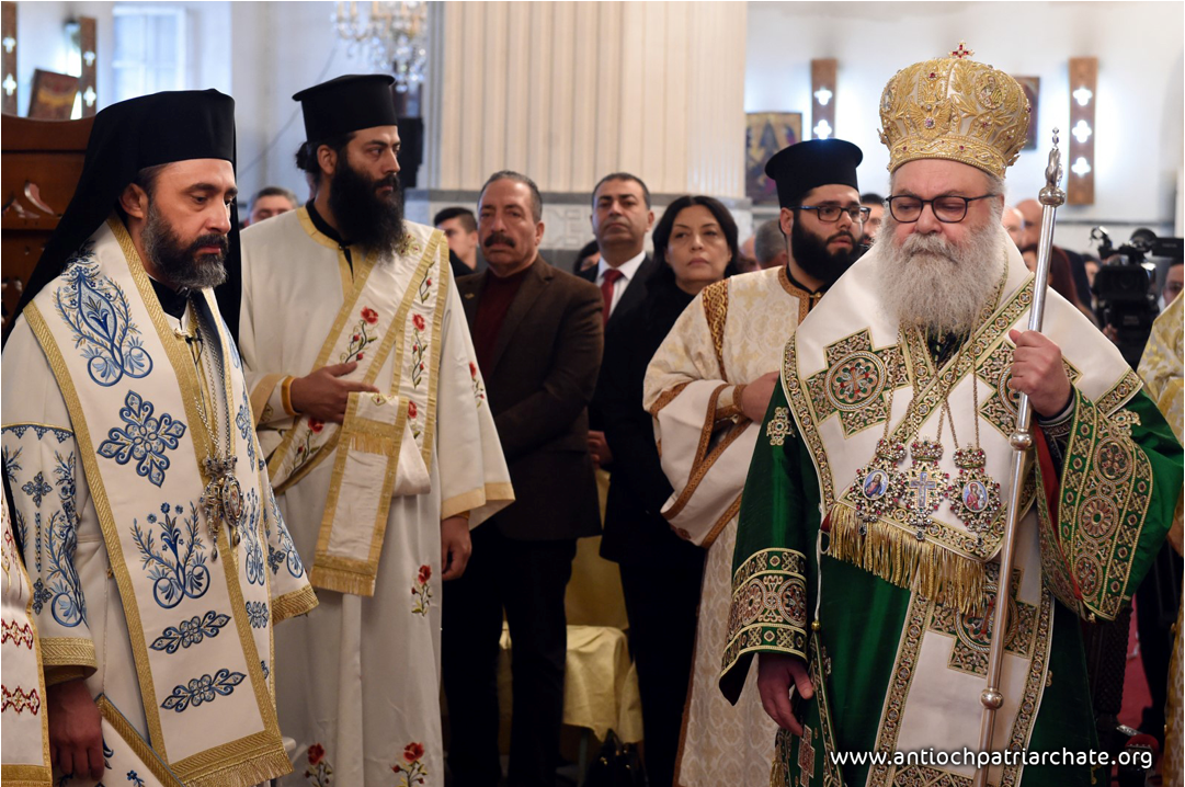 غبطة البطريرك يوحنّا العاشر يترأّس القدّاس الإلهيّ الإحتفاليّ لمناسبة تنصيب المتروبوليت غريغوريوس خوري على أبرشيّة حمص