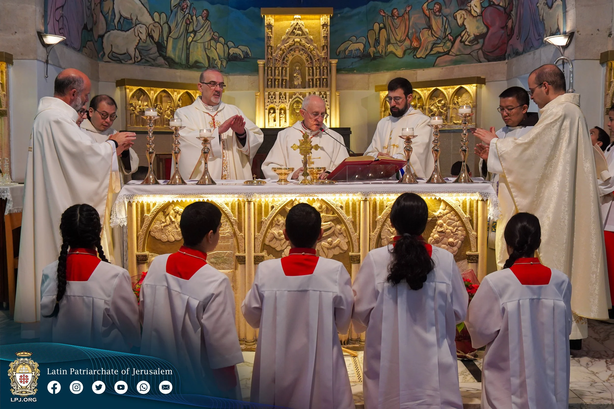 His Beatitude Patriarch Cardinal Pierbattista Pizzaballa Celebrated The Feast Of The Holy Family In Beit Sahour