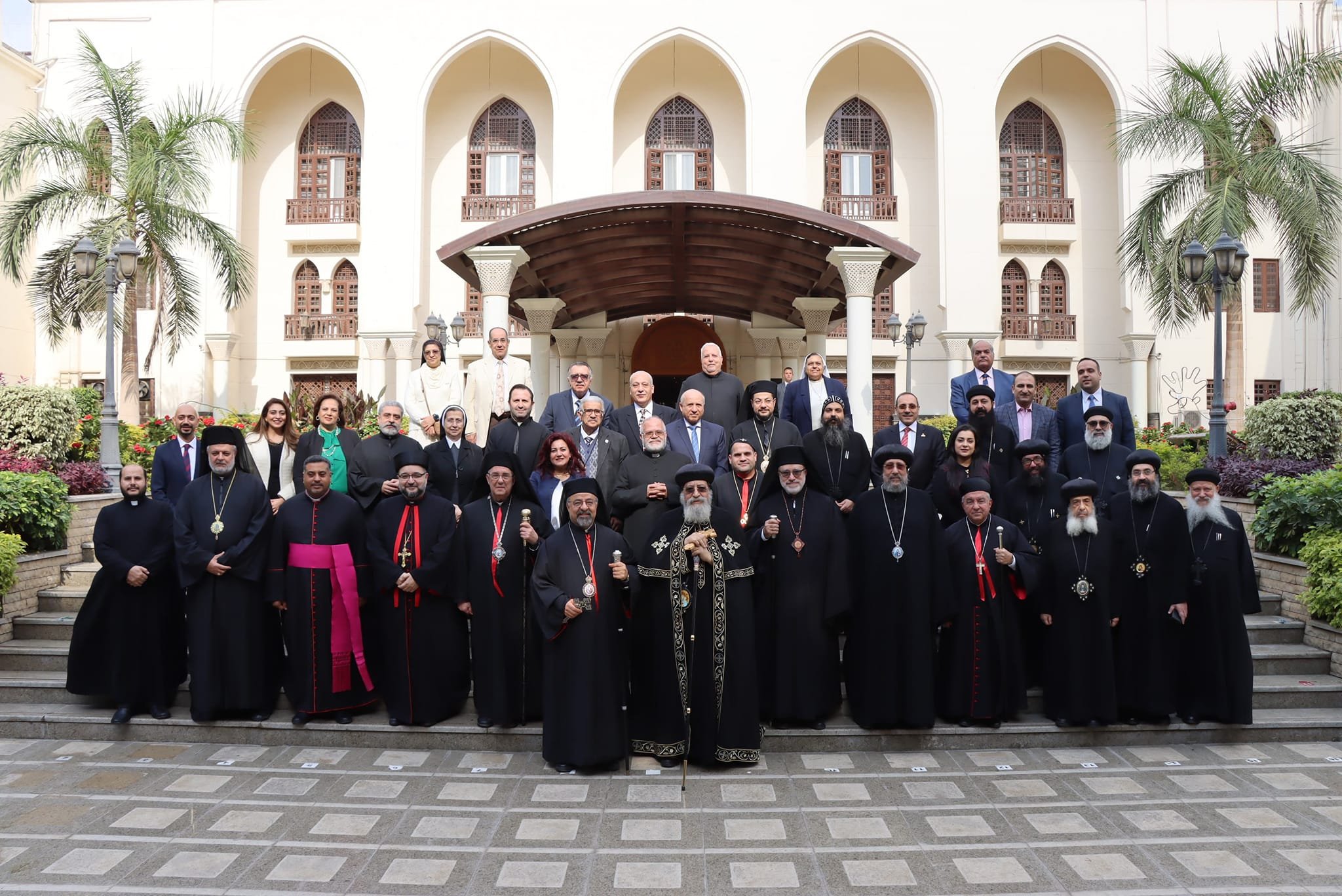 His Holiness Pope Tawadros II Receives His Beatitude Patriarch Ibrahim Isaac and the Heads of the Catholic Churches in Egypt, to Congratulate on the Glorious Feast of Nativity