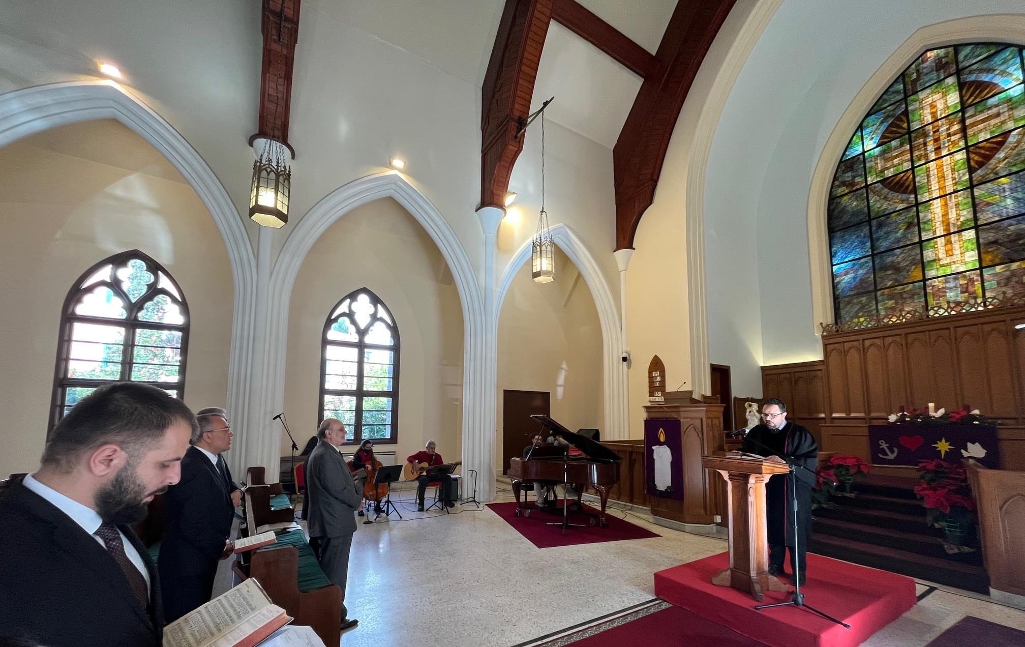 The Union of the Armenian Evangelical Churches in the Near East (UAECNE) Prays on the Intention of Armenia, Palestine and Lebanon, in the Presence of Reverend Dr. Paul Haidostian