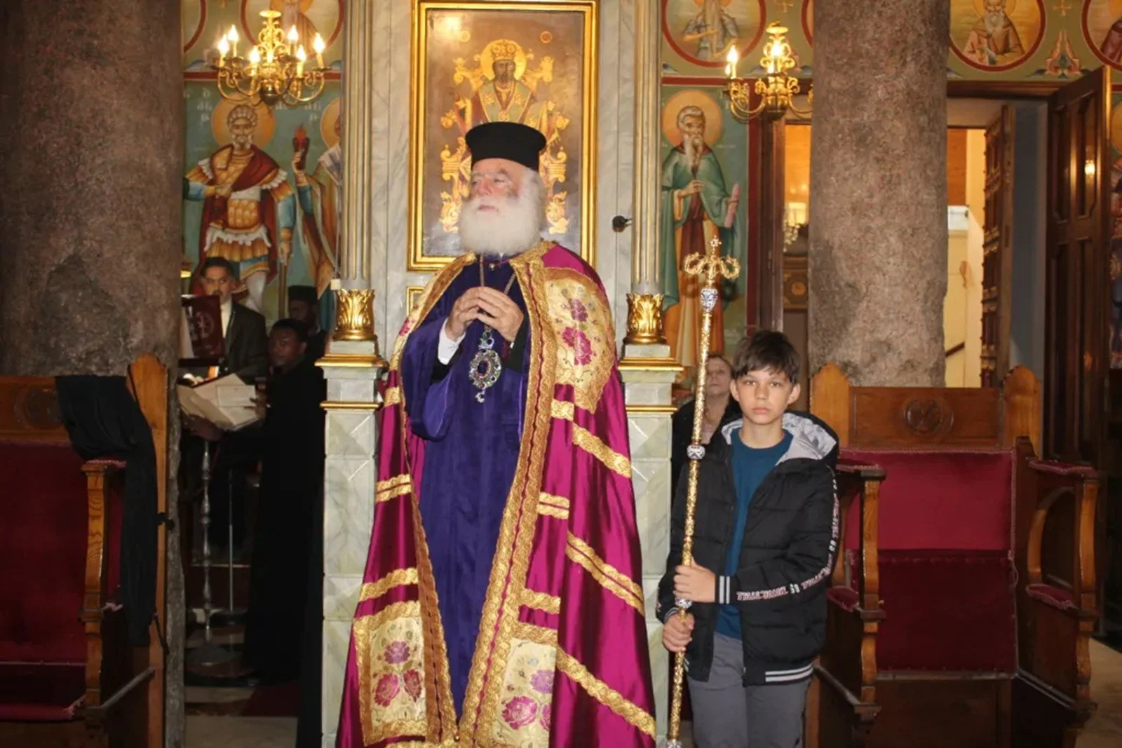 غبطة البابا ثيودروس الثاني يحتفل بوداع عيد الظهور الإلهي في كنيسة دير القدّيس سابا البطريركي بالإسكندريّة، مصر