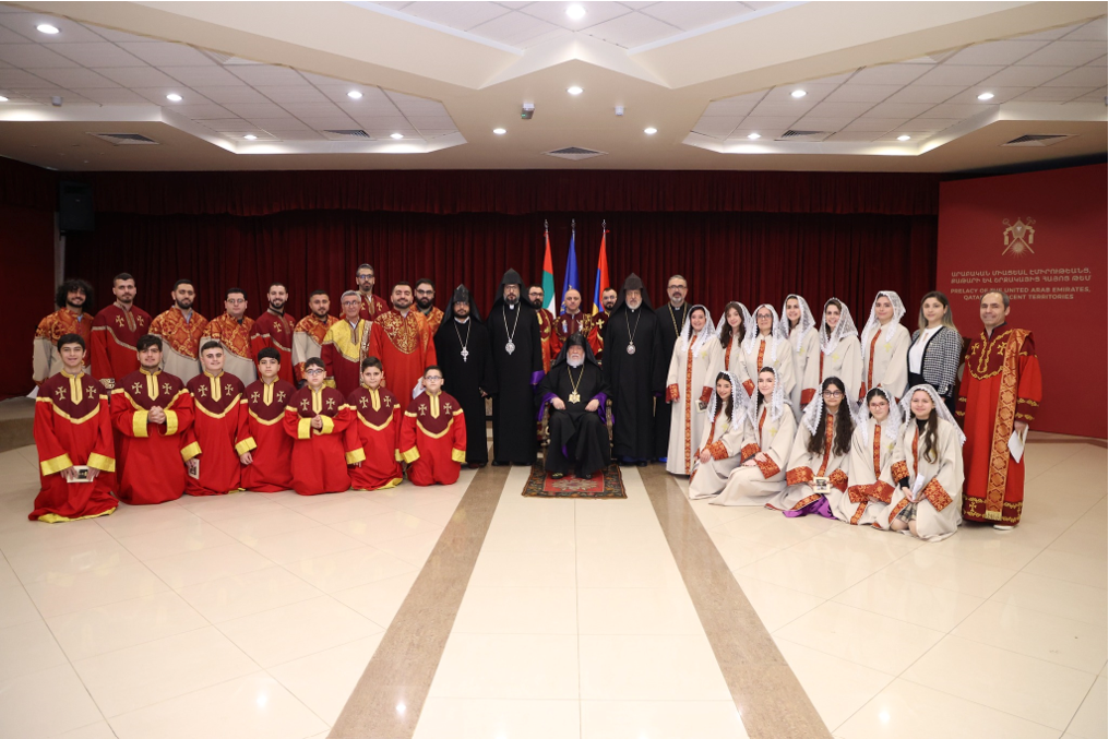 His Holiness Catholicos Aram I Delivers His Pontificial Address at St. Gregory the Illuminator Church in Sharjah in UAE
