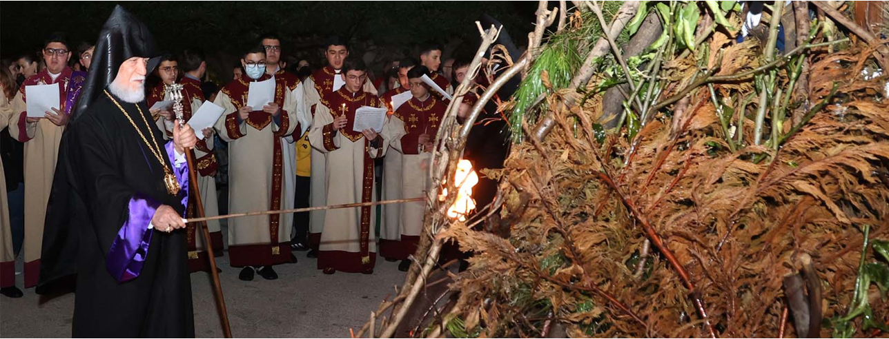  His Holiness Catholicos Aram I Presides Over the Service on the Eve of the Feast of the Presentation of Our Lord Jesus Christ to the Temple