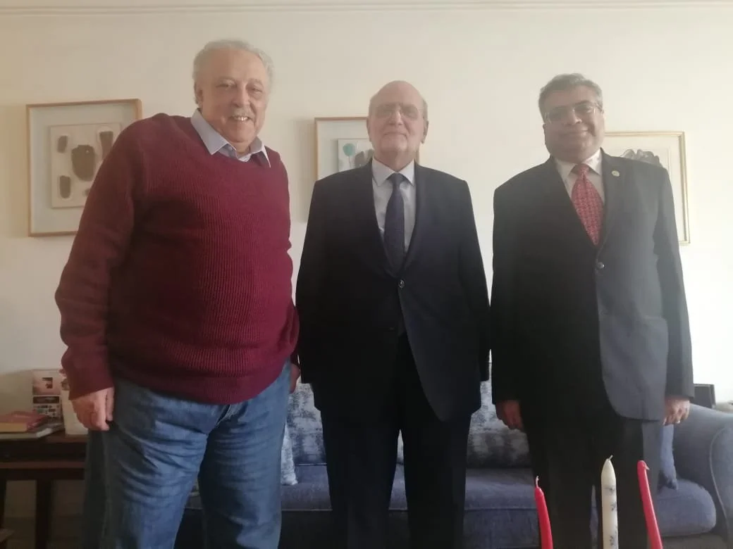الأمين العام لمجلس كنائس الشرق الأوسط الدكتور ميشال عبس يلتقي المفكر المصري والوزير السابق الدكتور سمير مرقص-القاهرة