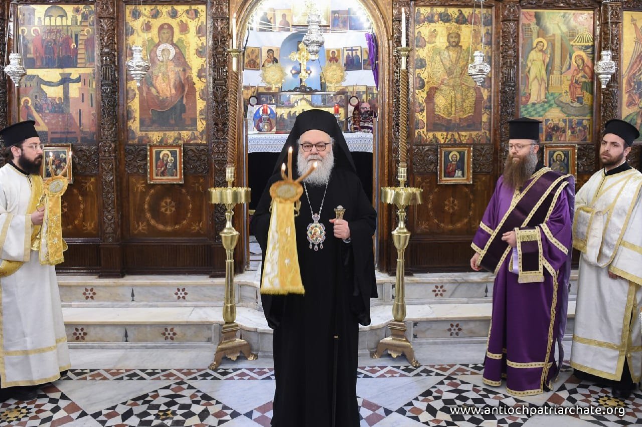 His Beatitude Patriarch John X Presides Over the Holy Mass for the Sunday of Lent at Our Lady of Saidnaya Patriarchal Monastery - Damascus
