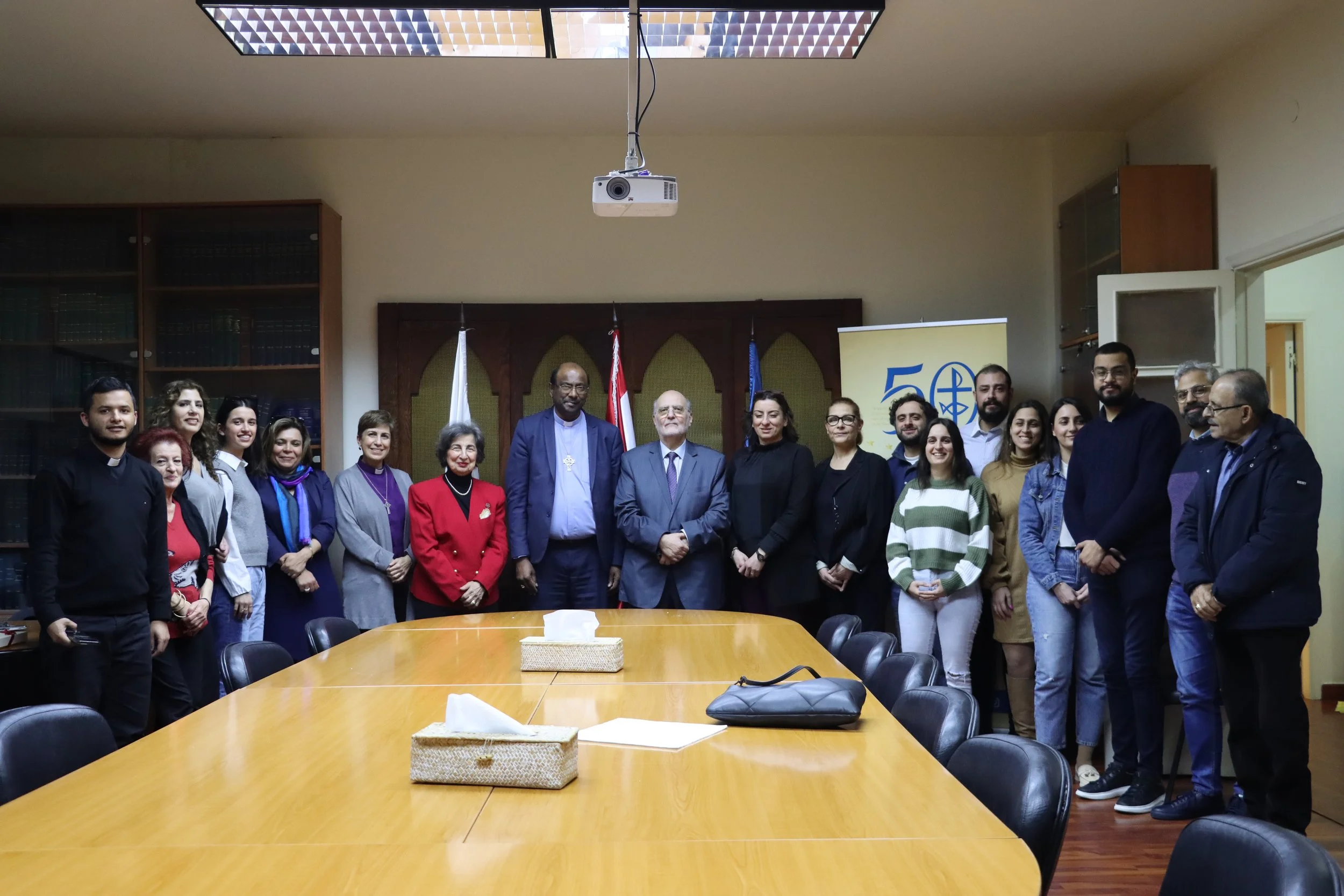 The WCC Secretary General Reverend Professor Dr. Jerry Pillay at the MECC Headquarters in Beirut