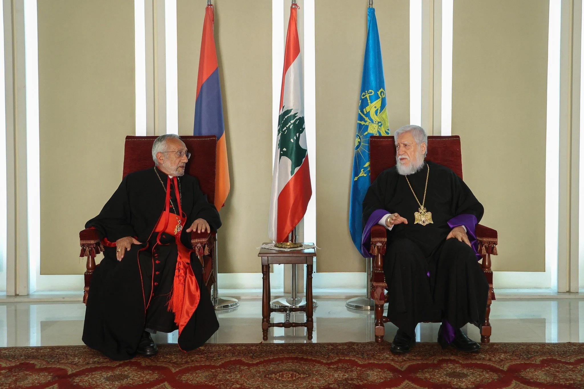 His Beatitude Patriarch Raphaël Bedros XXI Minassian Visits His Holiness Catholicos Aram I