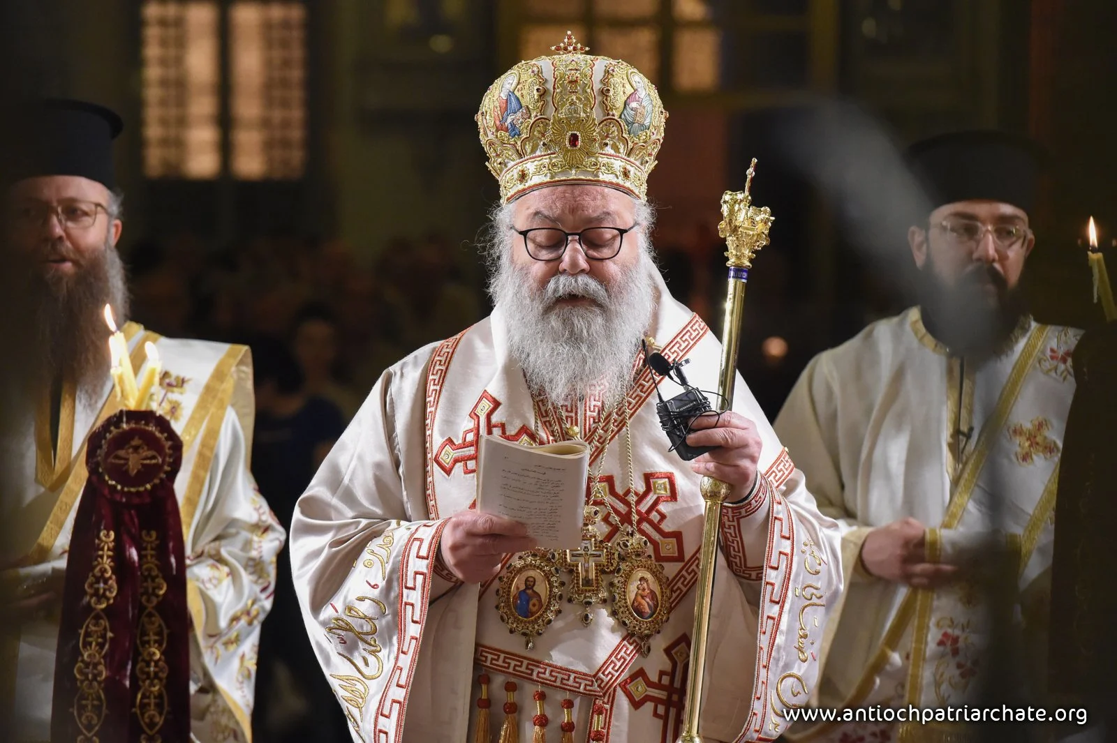 His Beatitude Patriarch John X Presides Over the Trampling of Hell Service and Divine Liturgy for Holy Pascha in the Mariamite Cathedral in Damascus