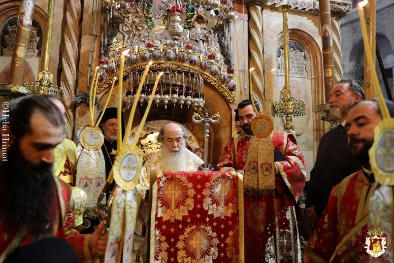His Beatitude Patriarch Theophilos III Presides over the Feast of Pascha at the Greek Orthodox Patriarchate of Jerusalem