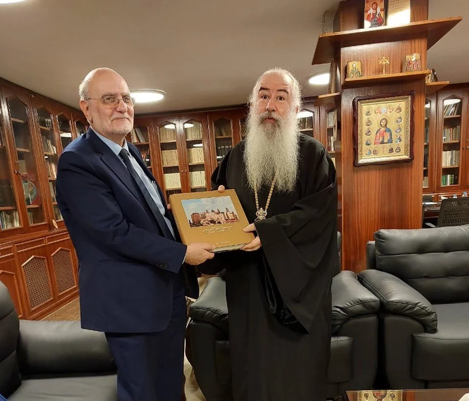 الأمين العام لمجلس كنائس الشرق الأوسط د. ميشال عبس يلتقي سيادة المطران خريستوفوروس عطاللّه في عمّان